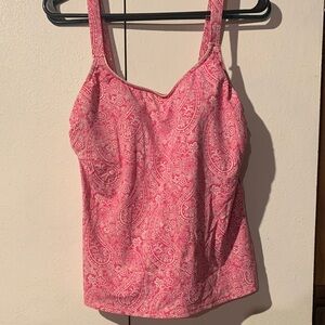Lands' End Pink Paisley Bikini Top